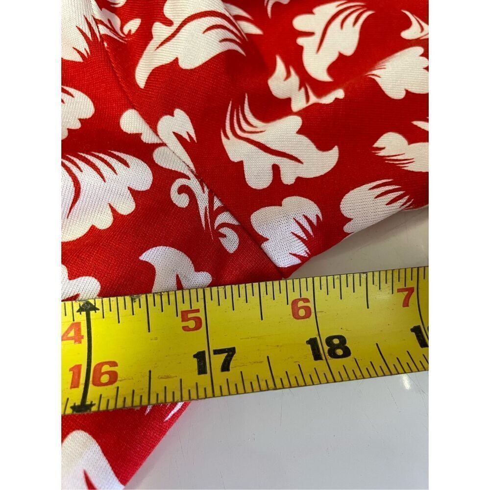 Diane Von Furstenberg Red and White Silk Blend Wrap Dress Size 6 - Picture 8 of 8